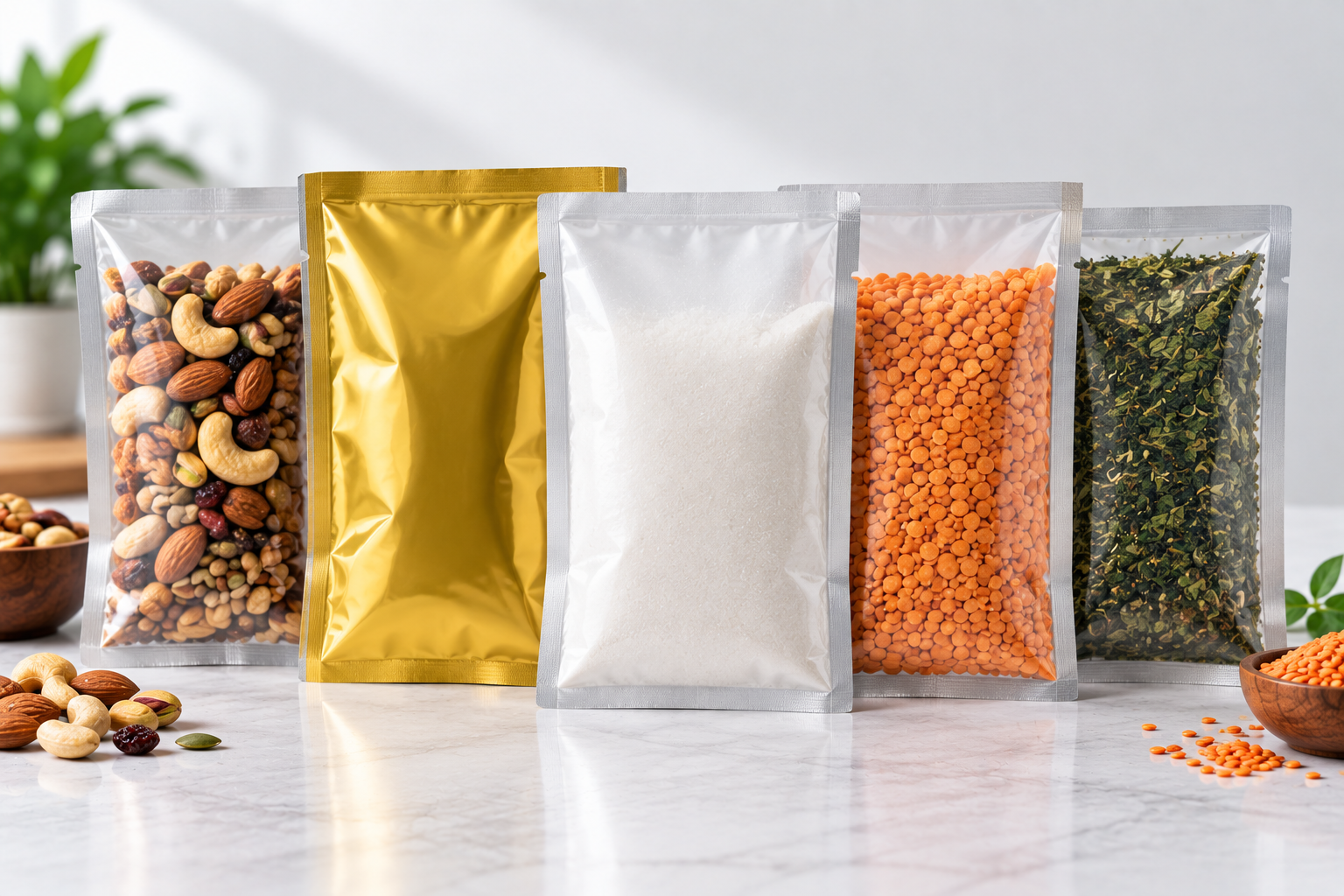 Three Side Seal Pouches